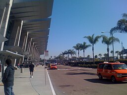 Outside Terminal 2 at San Diego International Airport