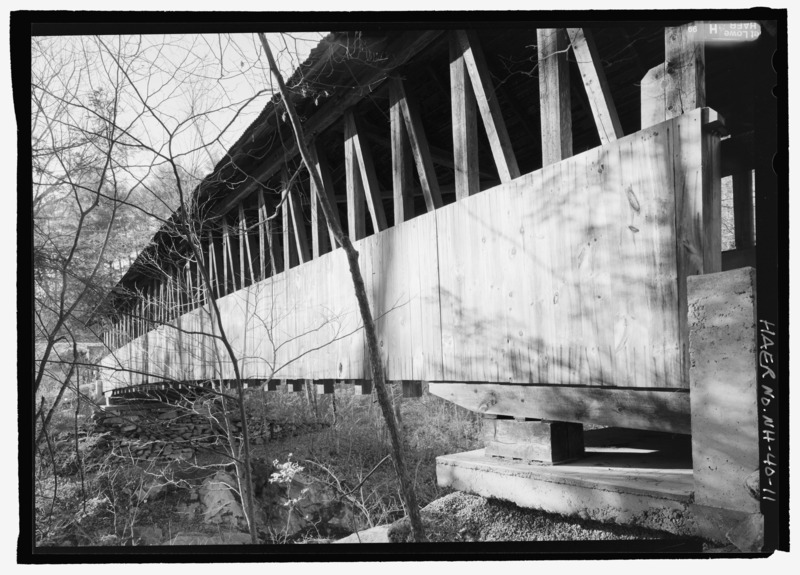 File:PERSPECTIVE, NORTHWEST BY 295 DEGREES. - Kenyon Bridge, Spanning Mill Brook, Town House Road, Cornish City, Sullivan County, NH HAER NH-40-11.tif