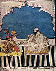 Painting from Lahore of musicians from the Sikh period (1799-1849) Painting from Lahore of musicians from the Sikh period (1799-1849).jpg