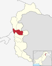 Map of Azad Kashmir with Bagh highlighted