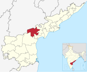 Positionskarte des Distrikts Palnadu