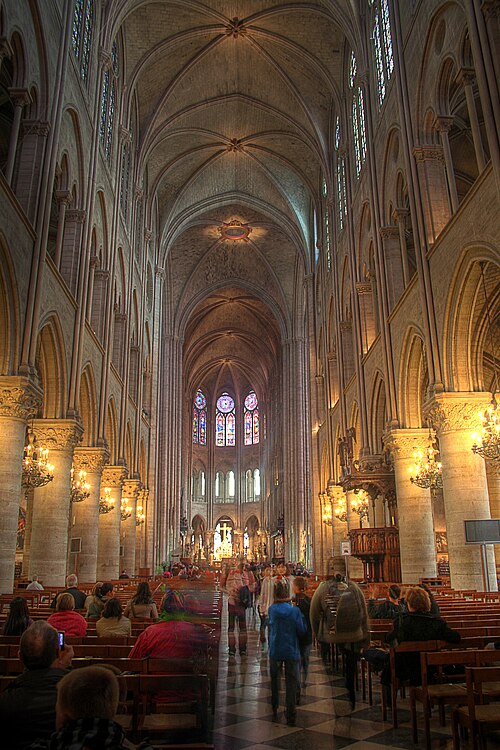 Interior of Nôtre Dame de Paris