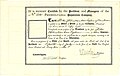 Stock certificate of the Pennsylvania Population Company, issued 14 July 1792, originally signed by Comptroller General of the State of Pennsylvania John Nicholson as President and by Tench Francis as Treasurer