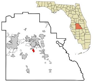 Polk County Florida Incorporated and Unincorporated areas Wahneta Highlighted.svg
