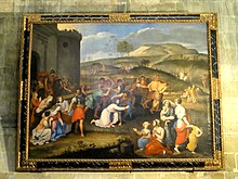 Pontoise (95), cathédrale St-Maclou, tableau - montée au Calvaire, d'après Pierre Mignard, dernier quart XVIIe siècle.JPG