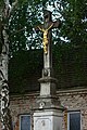 Čeština: Kříž před hřbitovem v obci Práče, Jihomoravský kraj English: A cross next to a cemetery in the town of Práče, South Moravian Region, CZ