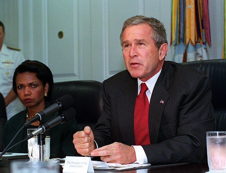 File:President George W. Bush addresses the media at the Pentagon on Sept. 17, 2001.jpg