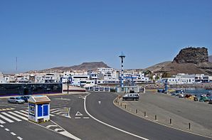 View from the pier over the town