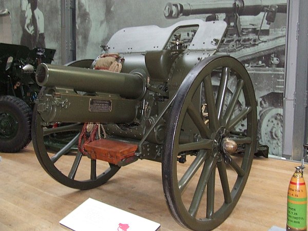 4.5-inch howitzer preserved at the Royal Artillery Museum.