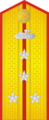 Shoulder board Land forces (1943—1955 гг.), corps colour «red», armoured troops.