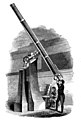 Cincinnati Observatory, Illustration of the 11 inch "Merz and Mahler" refracting telescope (from "Smith's Illustrated Astronomy" 1848).