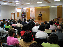 Worship at a Kingdom Hall in Portugal Reuniao em Salao do Reino.jpg