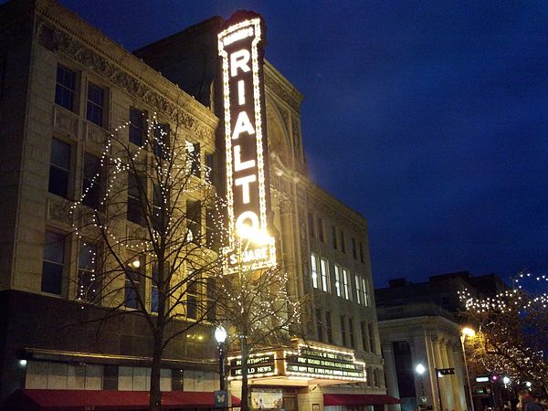 The Rialto Square Theatre in downtown Joliet