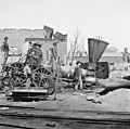 Vernielde locomotief in Richmond, Va., 1865