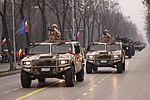 Véhicules roumains URO VAMTAC pendant le défilé militaire de la fête nationale roumaine 2.jpg