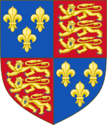 Blason en tant que roi d'Angleterre et de France (titulaire) à partir de 1406