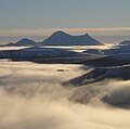 Store Sølnkletten and Spisskletten above the fog. From Moskardskampen.