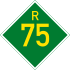 Provinsiale roete R75 shield