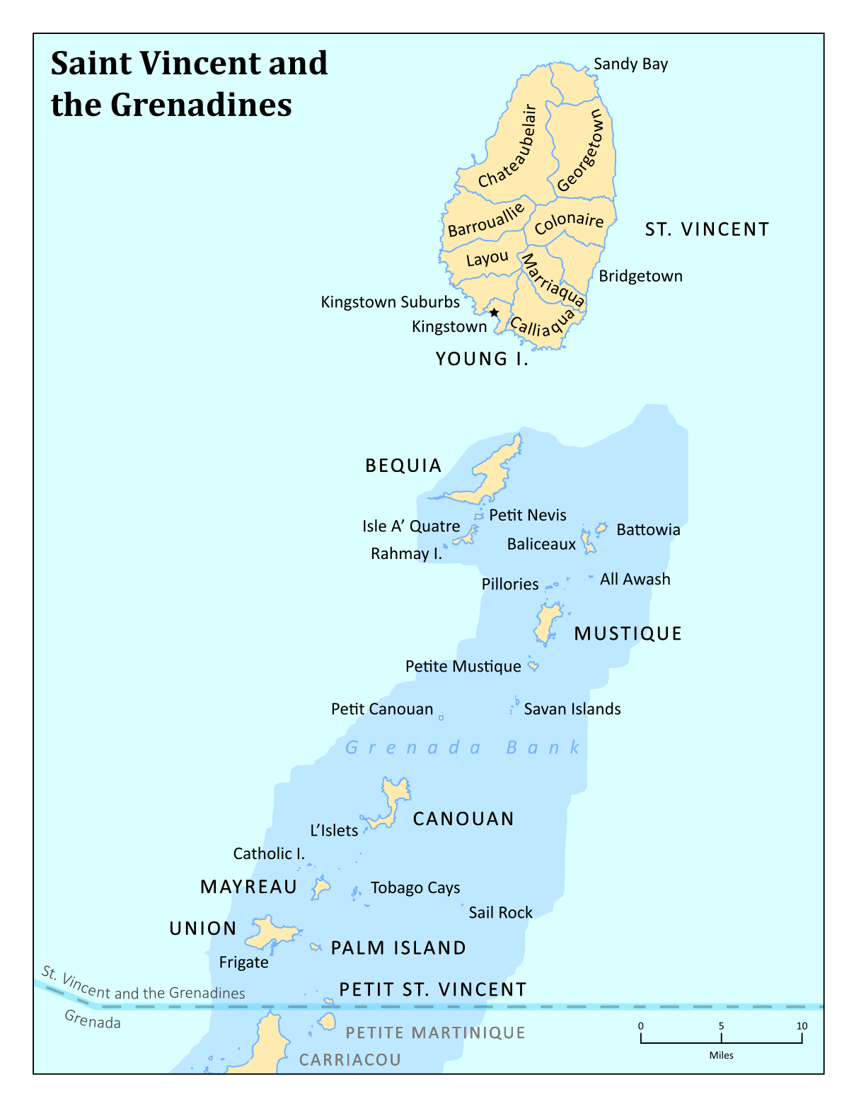 Geography Of Saint Vincent And The Grenadines Wikipedia