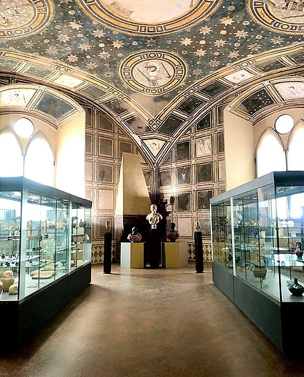 One of the rooms of the Civic Museums inside the Visconti Castle.