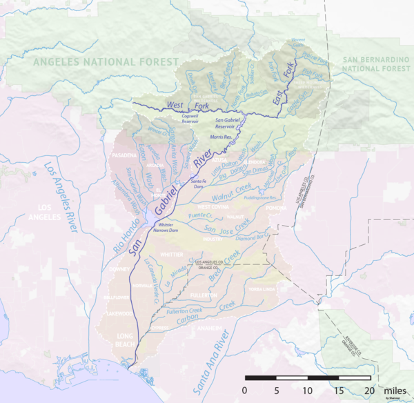 San Gabriel River Gold Panning Map San Gabriel River (California) - Wikiwand