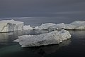 Icebergs in Disko Bay in Baffin Bay