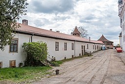 Scheinfeld, Schwarzenberg 3, kleiner Beamtenbau und Bauernturm, Stückturm 20170423 001