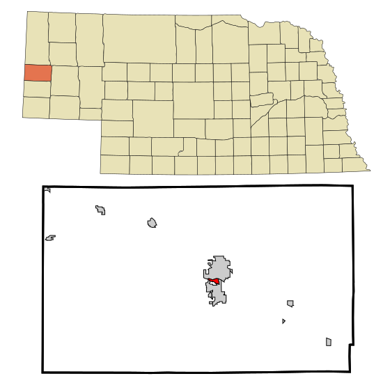 File:Scotts Bluff County Nebraska Incorporated and Unincorporated areas Terrytown Highlighted.svg