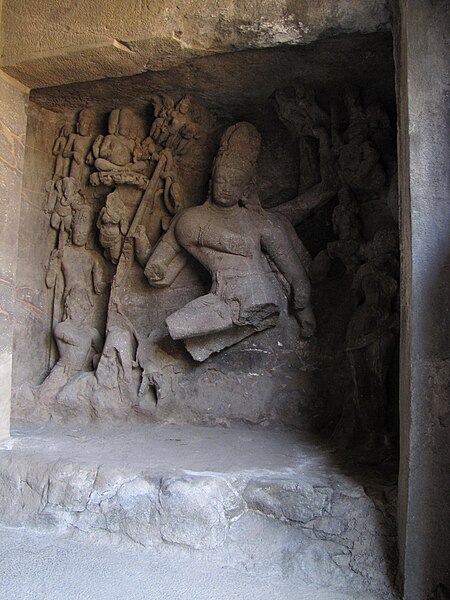 File:Sculpture in Elephenta Caves 0287.jpg