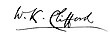 firma de William Kingdon Clifford