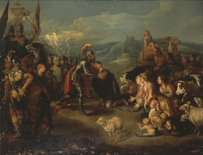 File:Simon de Vos - Meeting of Esau and Jacob.jpg