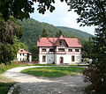 A half-timbered building in Sinaia