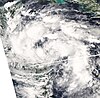 Satellite image of Tropical Depression Sixteen, which contributed to the flooding