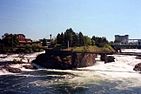 Spokane River flowing by Canada Island