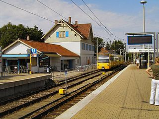 Bahnhof Möhringen mit Empfangsgebäude aus Filderbahnzeiten