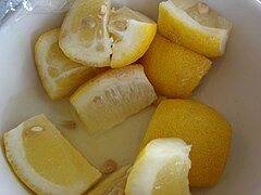 Lemon slices.