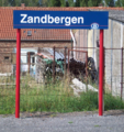 Naambord station Zandbergen