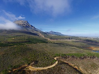 An eastern view of Stellenbosch Mountain Stellenbosch Mountain - Coetzenburg.jpg
