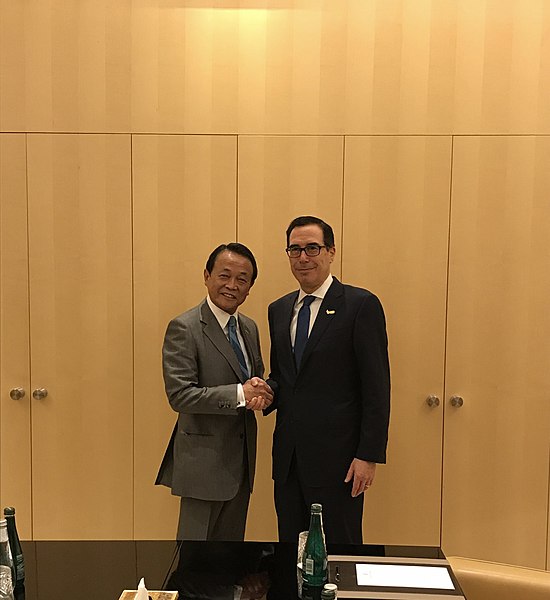 File:Steven Mnuchin and Taro Aso at G20 Riyadh Summit.jpg