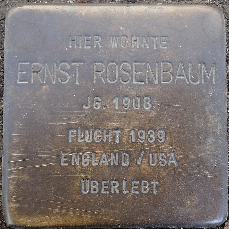 Stolperstein Duderstadt Marktstraße 37 Ernst Rosenbaum.jpg