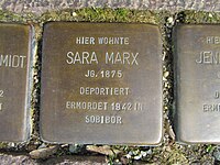 Stolperstein Sara Marx, 1, Pferdemarkt 8, Frankenberg, Landkreis Waldeck-Frankenberg.jpg