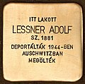 Stolperstein für Lessner Adolf - Adolf Lessner (Tapolca).jpg