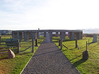 Entrance to Stonehenge Aotearoa StonehengeAotearoa.JPG