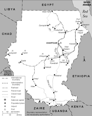 <span class="mw-page-title-main">Transport in Sudan</span> Extensive railroad system