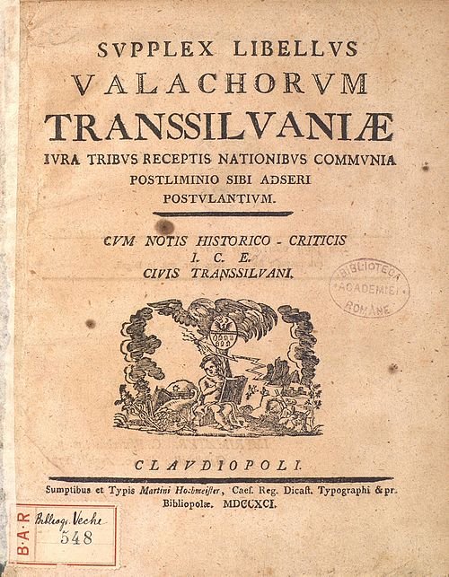 Supplex Libellus Valachorum Transsilvaniae, Cluj, 1791