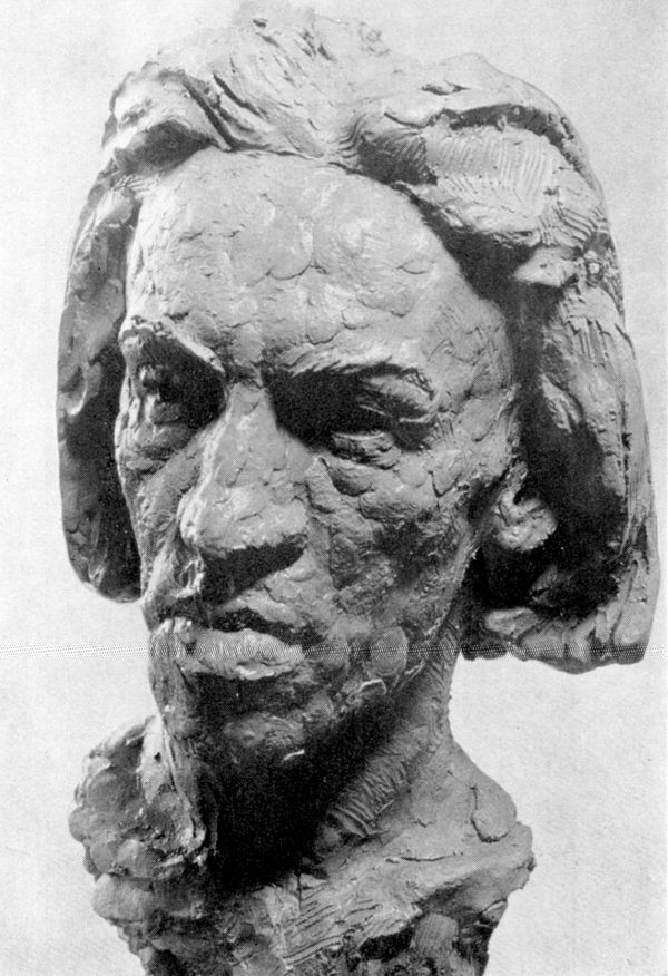 Portrait bust of Blaise Cendrars by August Suter (Paris 1911)