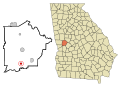 Talbot County Georgia Incorporated and Unincorporated areas Geneva Highlighted.svg