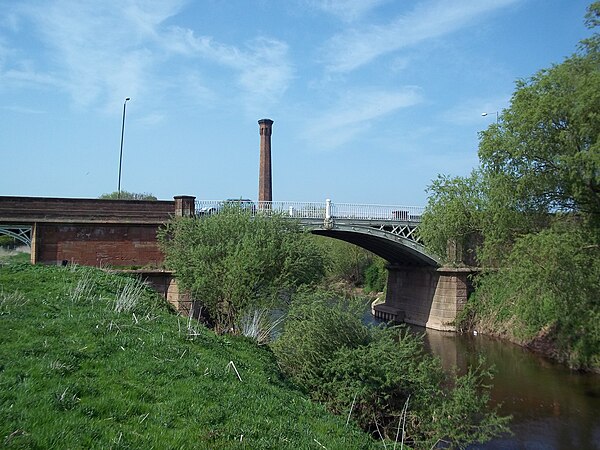 River Teme at Powick Mill and the A449 road bridge