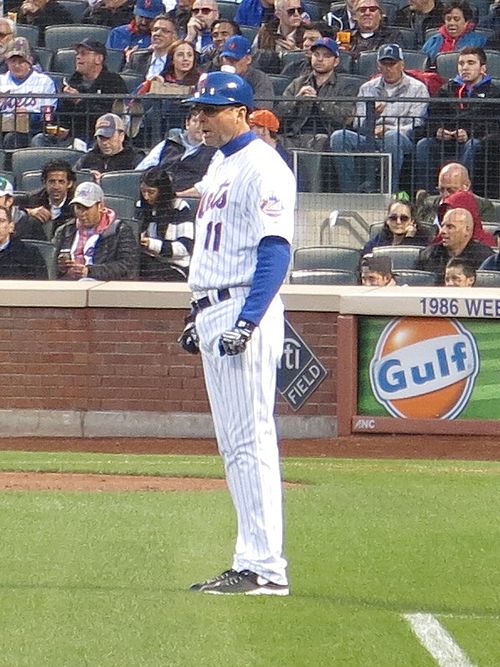 Teufel as the New York Mets third base coach