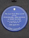 Thumbnail for File:The Last Goon Show of All starring Peter Sellers, Spike Milligan &amp; Harry Secombe was recorded by the BBC in this Theatre on 30th April 1972.jpg